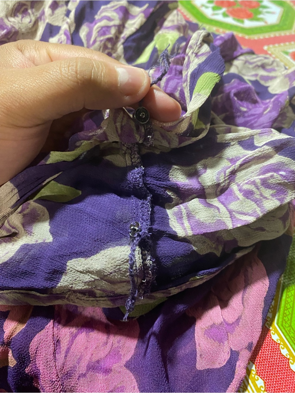 Free People Rose Garden Maxi Dress Purple Ombre Floral Size 4 MISSING SLIP DRESS - Picture 3 of 7